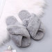 Plush Faux Fur Open Toe Ladies Slippers - Cool Trends