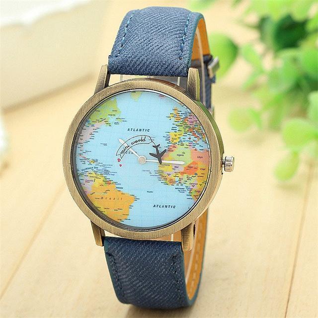 World Traveler Leather Watch - Cool Trends